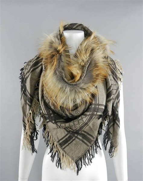 gucci fox fur trim scarf|Gucci Shawls & Stoles .